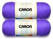 Pacote com 2 unidades de uva Yarn Caron Simply Soft Solids 340,2 g/576 ml Pacote com 2 unidades de uva Yarn Caron Simply Soft Solids 340,2 g/576 ml