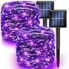 Pacote com 2 unidades Fairy String Lights Dazzle Bright 240 LED Solar 24 m
