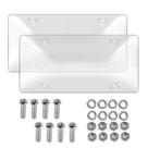 Pacote com 2 unidades License Plate Shields EVSOFMLF Clear Bubble Design