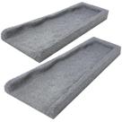 Pacote com 2 unidades Rubber Downspout Splash Block Sekcen Rain Gutter Grey
