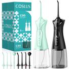 Pacote com 2 unidades Water Flosser COSLUS para dentes com 3 modos e 8 níveis