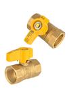(Pacote com 2) Válvula de esfera de latão a gás EFIELD 3/8" FIP x 3/8" FIP