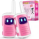 Pacote com 2 Walkie Talkies comedyfun Kids para meninas de 3 a 8 anos, rosa