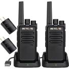 Pacote com 2 Walkie Talkies Retevis RT68 recarregáveis para adultos