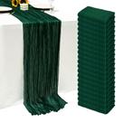 Pacote com 20 corredores de mesa de gaze verde esmeralda Seveups 55 x 300 cm