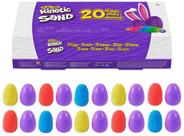 Pacote com 20 ovos Play Sand Kinetic Sand para crianças com estojo de armazenamento