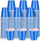 Pacote com 200 copos de plástico azul Layhit, 60 ml, descartáveis