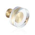 Pacote com 24 botões redondos de latão e cristal Guank, 3 cm, dourados