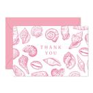 Pacote com 24 cartões de agradecimento Whaline Pink Seashell 10x15 cm