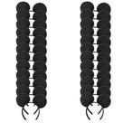 Pacote com 24 faixas pretas de lantejoulas e orelhas de mouse da Winvin, 22 x 17 cm