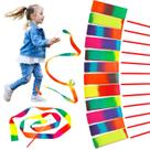 Pacote com 24 flâmulas Dance Ribbon Streamers JoyCat Rainbow 200 cm