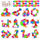 Pacote com 24 Puzzle Cube Vdealen Mini Fidget Snake Cube Twist Pacote com 24 Puzzle Cube Vdealen Mini Fidget Snake Cube Twist
