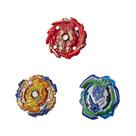 Pacote com 3 Beyblade Burst Rise Hypersphere Battle Hunters