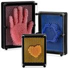 Pacote com 3 brinquedos sensoriais 3D de plástico Pin Art Board Dicunoy para crianças