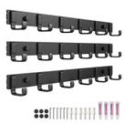 Pacote com 3 cabides Geobella Coat Rack para montagem na parede com 6 ganchos e cola