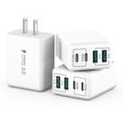 Pacote com 3 carregadores de parede USB C sccvee 40 W e 4 portas Fast Charge
