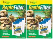 Pacote com 3 cartuchos de filtro descartáveis grandes Tetra ReptoFilter