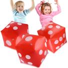 Pacote com 3 dados gigantes infláveis Blulu, jogo de festa vermelho de 30 cm