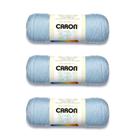 Pacote com 3 fios Caron Simply Soft, 100% acrílico, azul macio