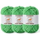 Pacote com 3 fios: Velvet Chunky, 50 g, crochê macio