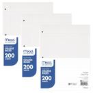 Pacote com 3 folhas de papel Loose Leaf Mead College Ruled 200 folhas Pacote com 3 folhas de papel Loose Leaf Mead College Ruled 200 folhas