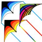 Pacote com 3 kits Delta Kites Kaiciuss, 140 cm, triangular com alças