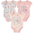 Pacote com 3 macacões Disney Winnie the Pooh para meninas recém-nascidas