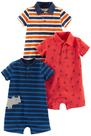 Pacote com 3 macacões Simple Joys da Carter's Newborn Baby Boys Pacote com 3 macacões Simple Joys da Carter's Newborn Baby Boys