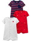 Pacote com 3 macacões Simple Joys da Carter's Snap-up de 3 a 6 meses