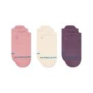 Pacote com 3 meias Stance Icon Low Tab rosa grande unissex