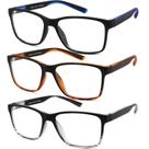Pacote com 3 óculos de leitura JJWELL Blue Light Blocking para homens