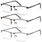 Pacote com 3 óculos de leitura WEIMELTOY Blue Light Blocking para homens