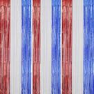 Pacote com 3 panos de fundo com franjas metálicas DECOCKRAT vermelho, branco e azul Pacote com 3 panos de fundo com franjas metálicas DECOCKRAT vermelho, branco e azul
