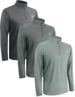 Pacote com 3 pulôveres masculinos Jumgear-Life com zíper, cinza M