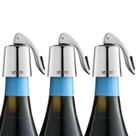 Pacote com 3 rolhas de aço inoxidável WOTOR Wine Stoppers
