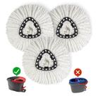 Pacote com 3 substitutos Mop Head para o sistema O Cedar Spin Mop de 1 tanque