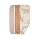 Pacote com 3 unidades Burp Crane Baby Absorvente de Musselina Safari Animal