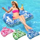 Pacote com 3 unidades infláveis Pool Floats Ornnut para adultos e crianças com porta-copos