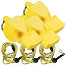 Pacote com 3 Whistle Fox 40 Classic CMG, amarelo com cordões