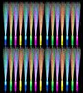 Pacote com 30 varinhas LED de fibra óptica Light Up Glow Sticks Bulk