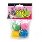 Pacote com 4 bolas de espuma coloridas Cat Toy Boss Pet 04467 Pacote com 4 bolas de espuma coloridas Cat Toy Boss Pet 04467