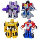 Pacote com 4 bonecos de ação Transformers Heroes vs Villains