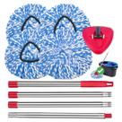 Pacote com 4 cabeças de reposição Spin Mop para O Ceda RinseClean