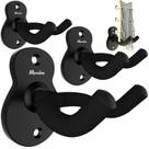 Pacote com 4 cabides de parede para guitarra de metal Moodve pretos