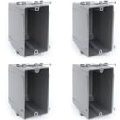 (Pacote com 4) Caixa elétrica de plástico Airmont Products Grey 20 cu. Polegadas