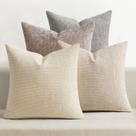 Pacote com 4 capas de almofada de chenille MIULEE, 46 cm, bege/marrom