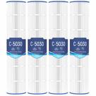 Pacote com 4 cartuchos de filtro de piscina Grefilt C5030 Replacement