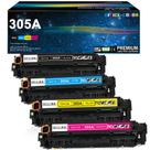 Pacote com 4 cartuchos de toner para HP Laserjet Pro 400 Color M451