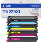 Pacote com 4 cartuchos de toner TN229XL TN229 High Yield Brother