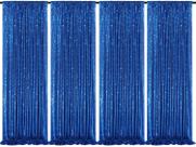 Pacote com 4 cortinas de fundo de lantejoulas, azul royal, 60 x 240 cm, QueenDream Pacote com 4 cortinas de fundo de lantejoulas, azul royal, 60 x 240 cm, QueenDream